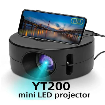 YT200 Smart Projector Auto Focus Android LED HD Projetor Supports Decoding 1080P Videos Home Cinema Outdoor Portable